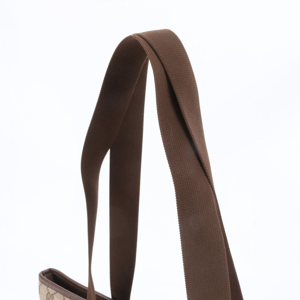 Gucci GG Canvas Leather Tote Shoulder Hand Brown — view 2