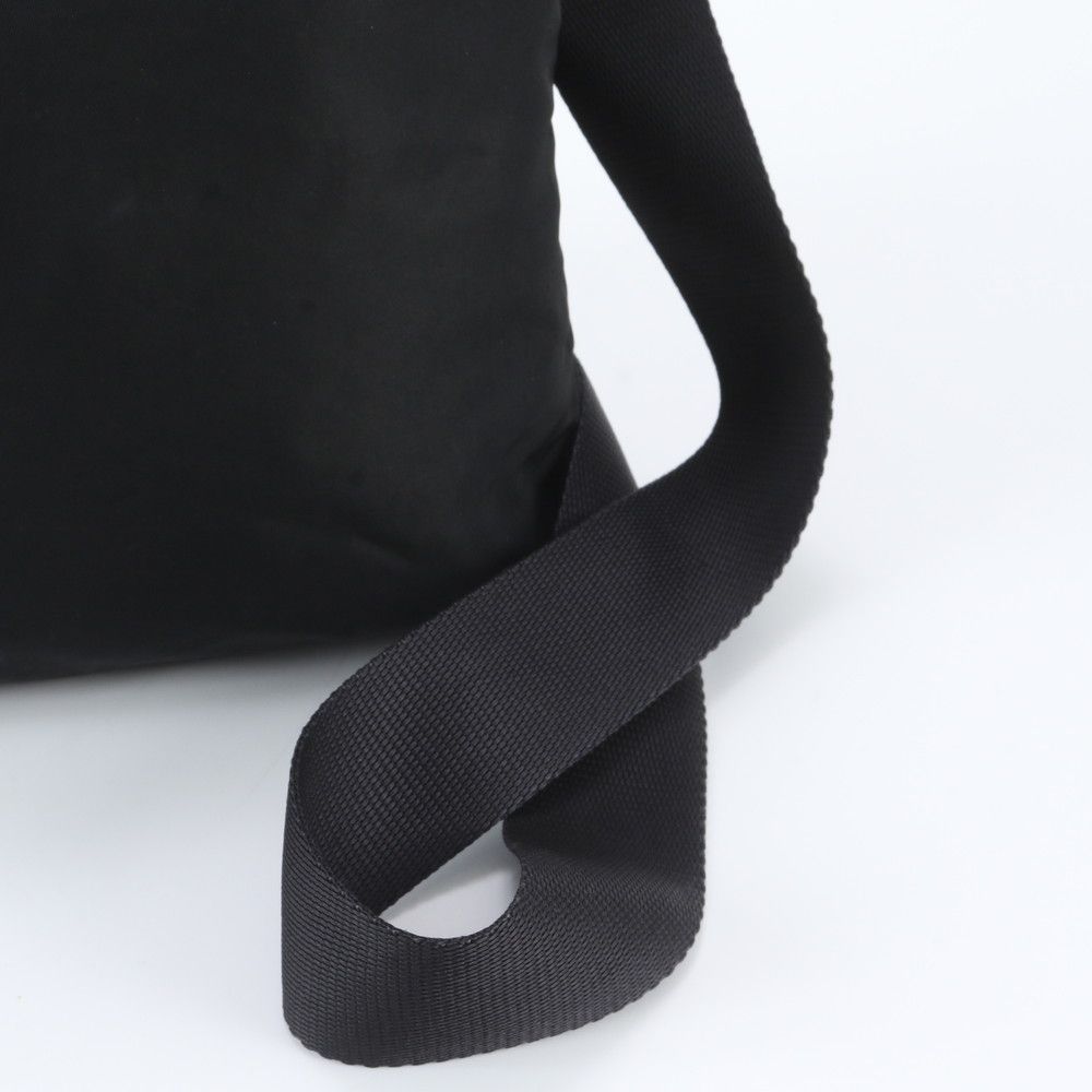 Prada White Tag Tessuto Nylon Triangle Logo Leather Shoulder Bag — view 2