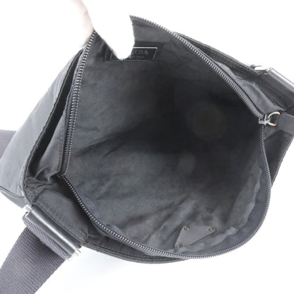 Prada Triangle Logo Tessuto Nylon Leather Shoulder Bag — view 7