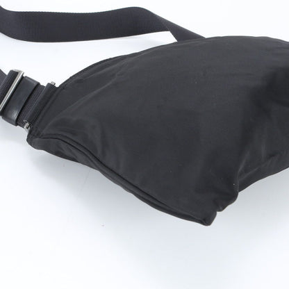 Prada Triangle Logo Tessuto Nylon Leather Shoulder Bag — view 6