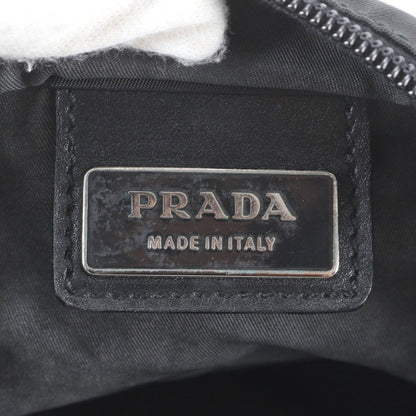 Prada Triangle Logo Tessuto Nylon Leather Shoulder Bag — view 8