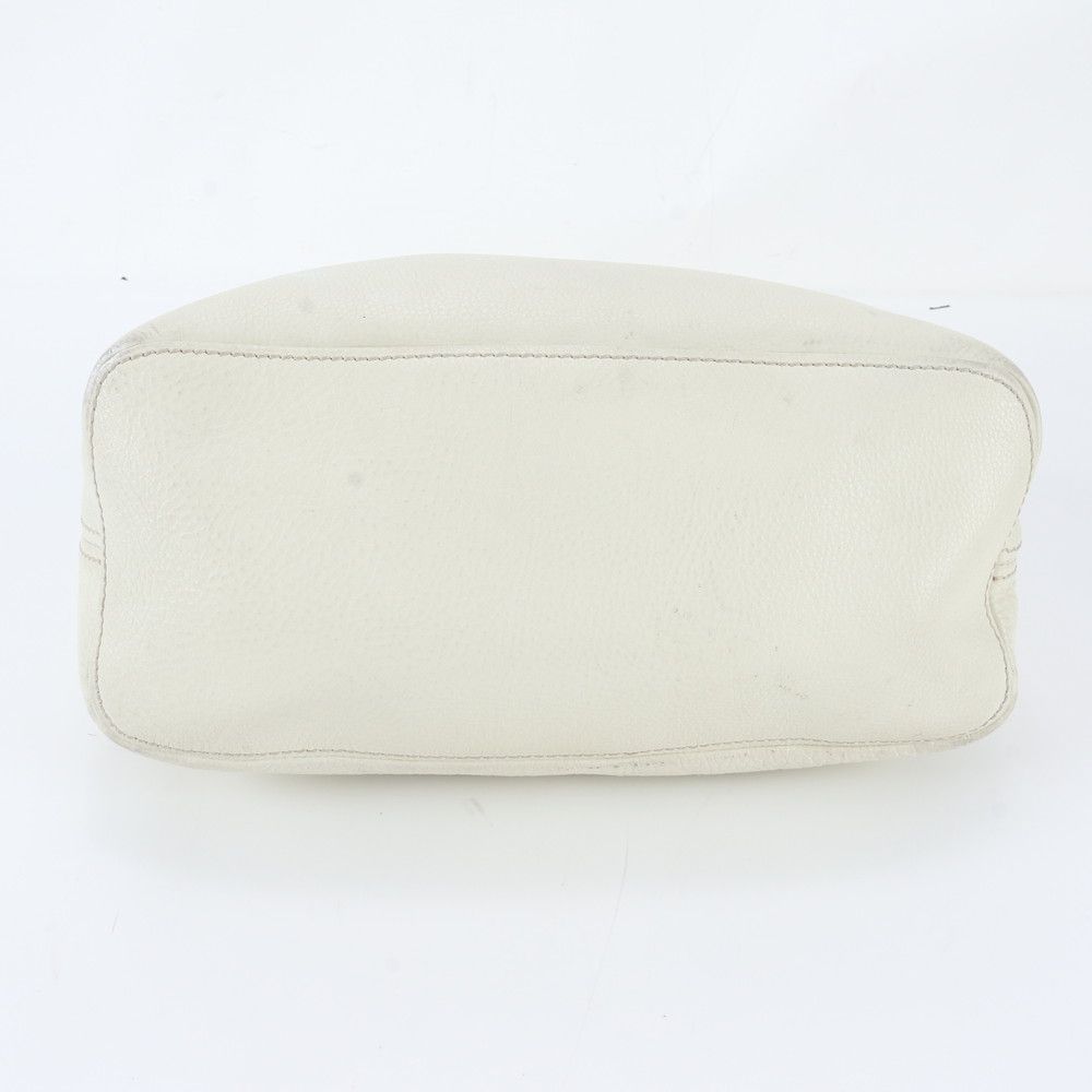 Prada White Tag Vitello Daino Leather Shoulder Bag Tote — view 5