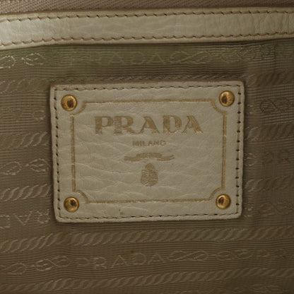 Prada White Tag Vitello Daino Leather Shoulder Bag Tote — view 8