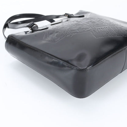 Prada White Tag Triangle Logo Leather Tote — view 6