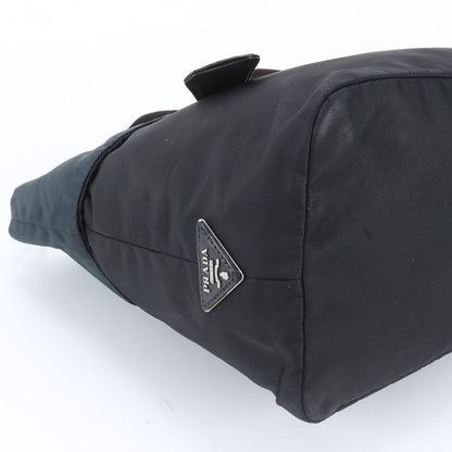 Prada Tessuto Nylon Triangle Logo Reversible Leather 2-Way Shoulder Bag — view 7