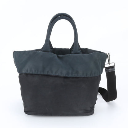 Prada Tessuto Nylon Triangle Logo Reversible Leather 2-Way Shoulder Bag — view 3