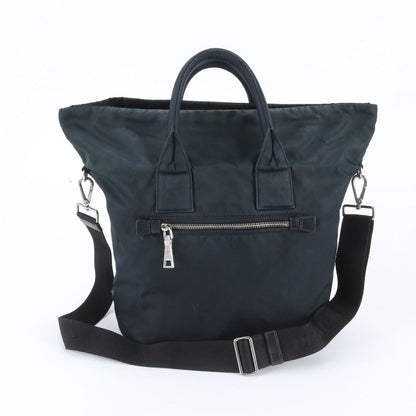 Prada Tessuto Nylon Triangle Logo Reversible Leather 2-Way Shoulder Bag — view 4