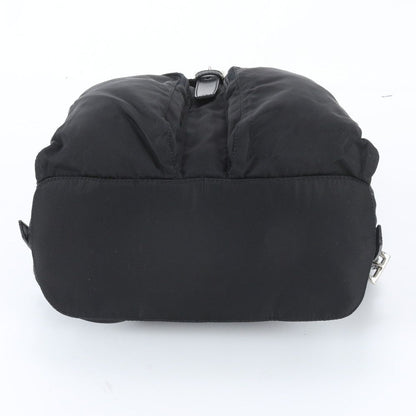Prada White Tag with Tessuto Nylon Triangle Logo Leather Backpack — view 6