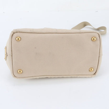 Prada Canapa Triangle Logo Leather 2-Way Shoulder Bag Crossbody — view 5