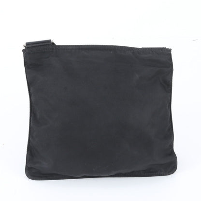 Prada White Tag Tessuto Nylon Triangle Logo Leather Shoulder Bag — view 3