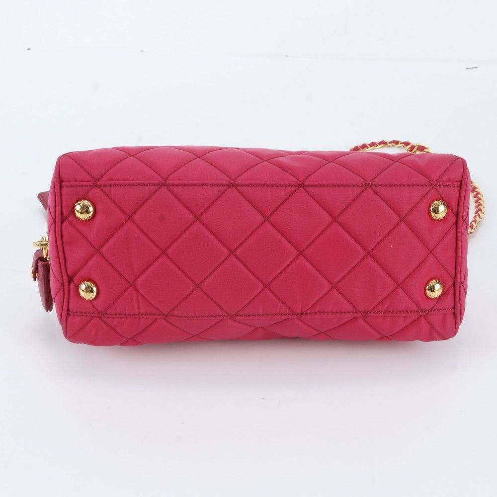 Prada White Tag Quilted Leather 2-Way Chain Shoulder Bag Crossbody — view 6