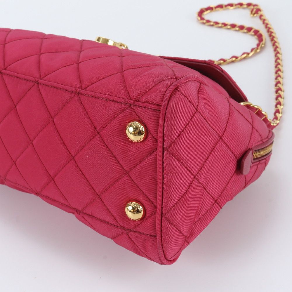 Prada White Tag Quilted Leather 2-Way Chain Shoulder Bag Crossbody — view 5