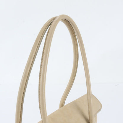 Prada White Tag Triangle Logo Leather Tote — view 2