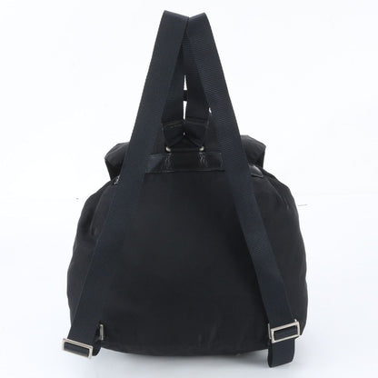 Prada White Tag Tessuto Nylon Triangle Logo Leather Backpack — view 3