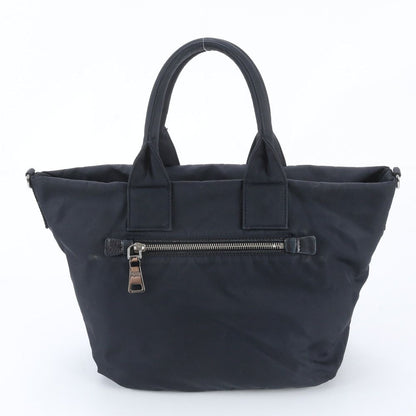 Prada Tessuto Nylon Leather Triangle Logo Reversible 2-Way Tote — view 2