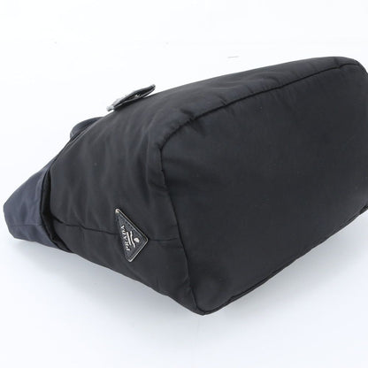 Prada Tessuto Nylon Leather Triangle Logo Reversible 2-Way Tote — view 6