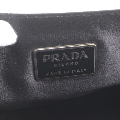 Prada White Tag Triangle Logo Calf Hair Tote — view 8