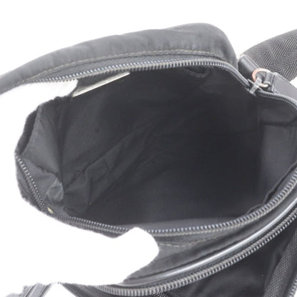 Prada White Tag with Tessuto Nylon Triangle Logo Leather Shoulder Bag — view 8