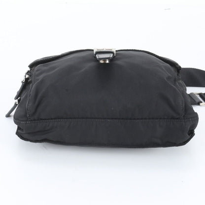 Prada White Tag Tessuto Nylon Triangle Logo Leather Shoulder Bag Messenger — view 5