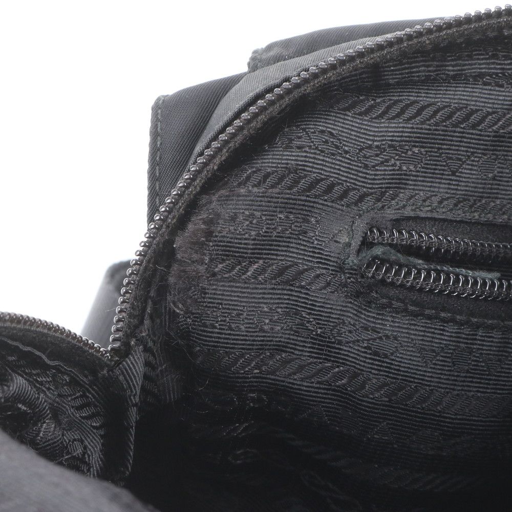 Prada White Tag Tessuto Nylon Triangle Logo Leather Shoulder Bag Messenger — view 8