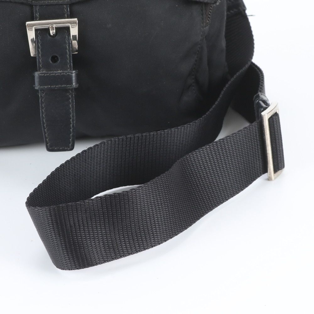Prada White Tag Tessuto Nylon Triangle Logo Leather Shoulder Bag Messenger — view 2