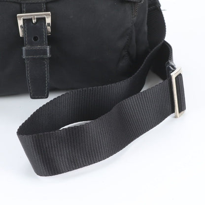 Prada White Tag Tessuto Nylon Triangle Logo Leather Shoulder Bag Messenger — view 2