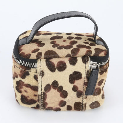 Fendi Calf Hair Leather Leopard Print Vanity Handbag Tote — view 3