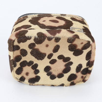 Fendi Calf Hair Leather Leopard Print Vanity Handbag Tote — view 5