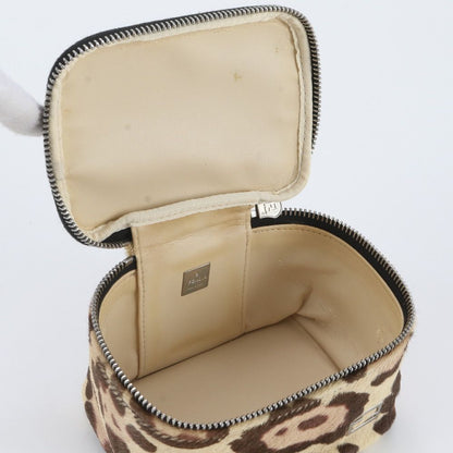 Fendi Calf Hair Leather Leopard Print Vanity Handbag Tote — view 7