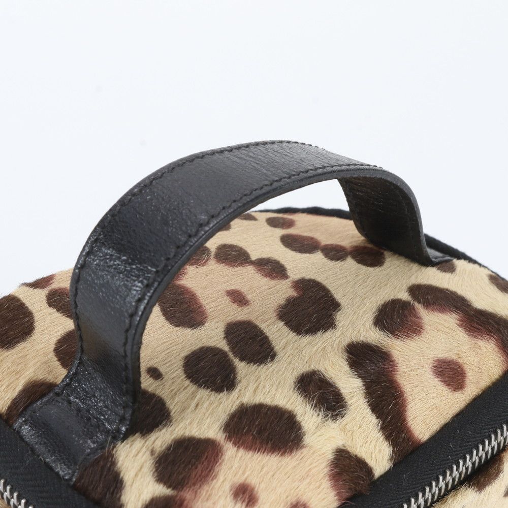 Fendi Calf Hair Leather Leopard Print Vanity Handbag Tote — view 2