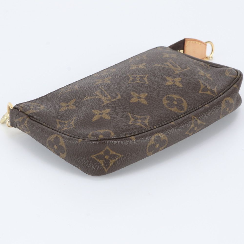Louis Vuitton Monogram Mini Pochette Accessoires Leather Handbag Tote — view 5