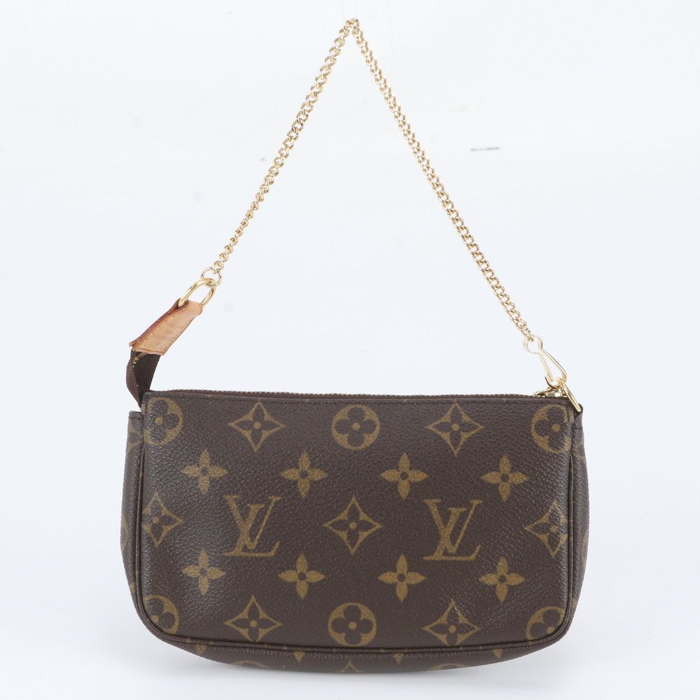 Louis Vuitton Monogram Mini Pochette Accessoires Leather Handbag Tote — view 3