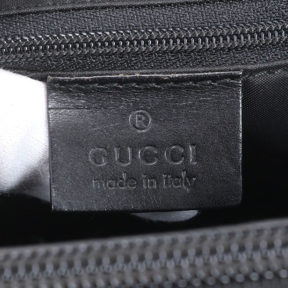 Gucci Bamboo Leather Tote Shoulder Hand a 4 Black — view 8