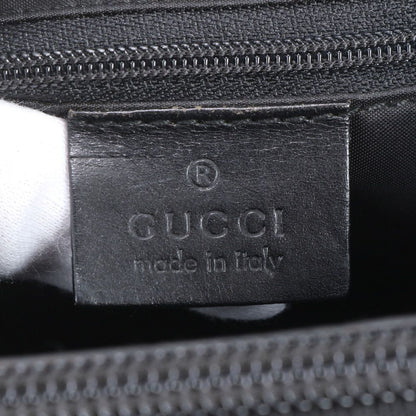 Gucci Bamboo Leather Tote Shoulder Hand a 4 Black — view 8