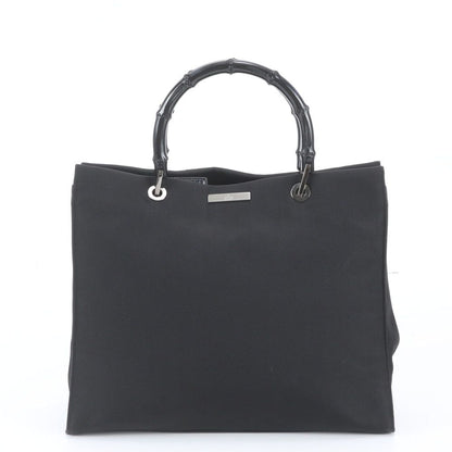 Gucci Bamboo Leather Tote Shoulder Hand a 4 Black