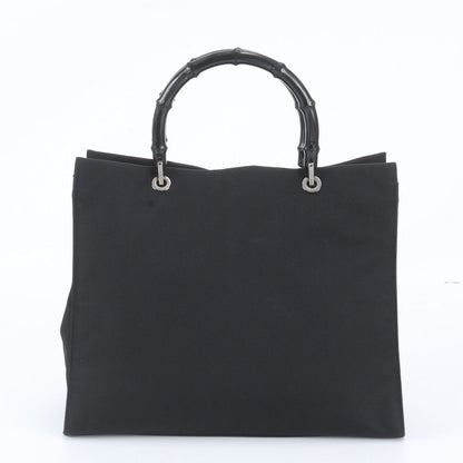 Gucci Bamboo Leather Tote Shoulder Hand a 4 Black — view 3