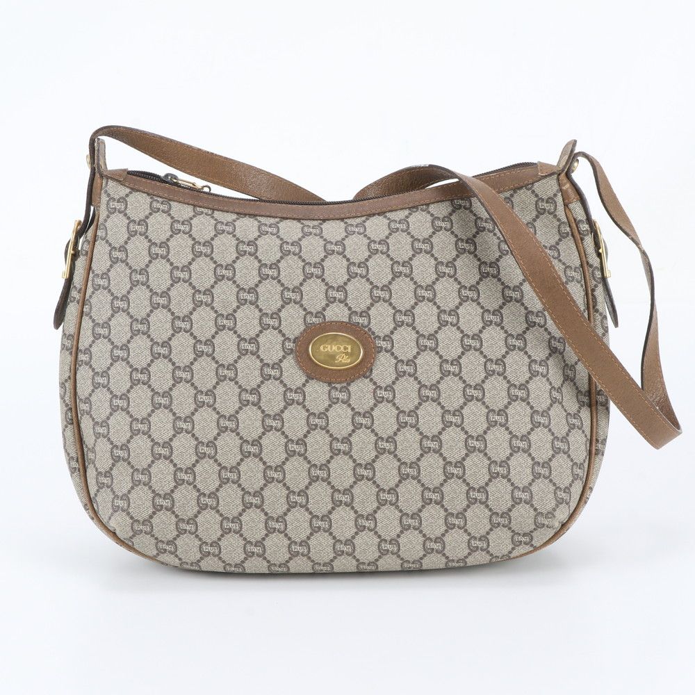 Gucci Vintage GG Plus Leather Shoulder Bag