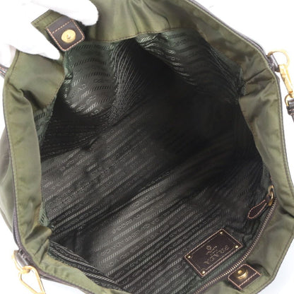 Prada Tessuto Nylon Leather 2-Way Shoulder Bag Crossbody — view 8