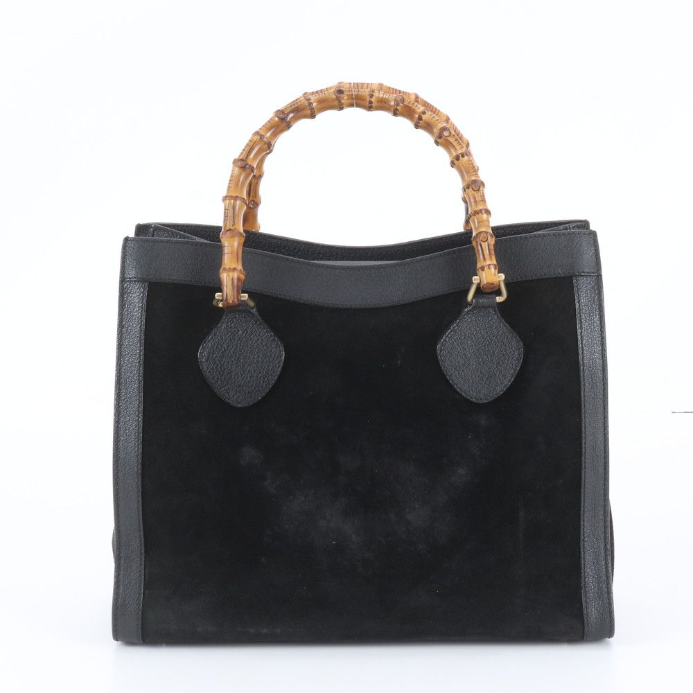 Gucci Vintage Bamboo 0 Leather Tote Diana
