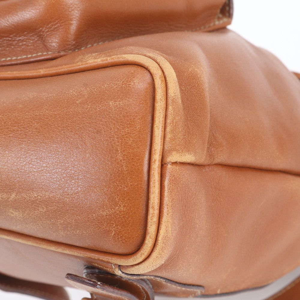 Gucci Vintage Bamboo Leather Backpack Shoulder Bag — view 8