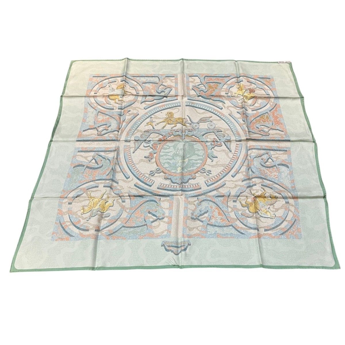 Hermes Carre 90 Peintre du Cheval Horse Painter Scarf Silk — view 2