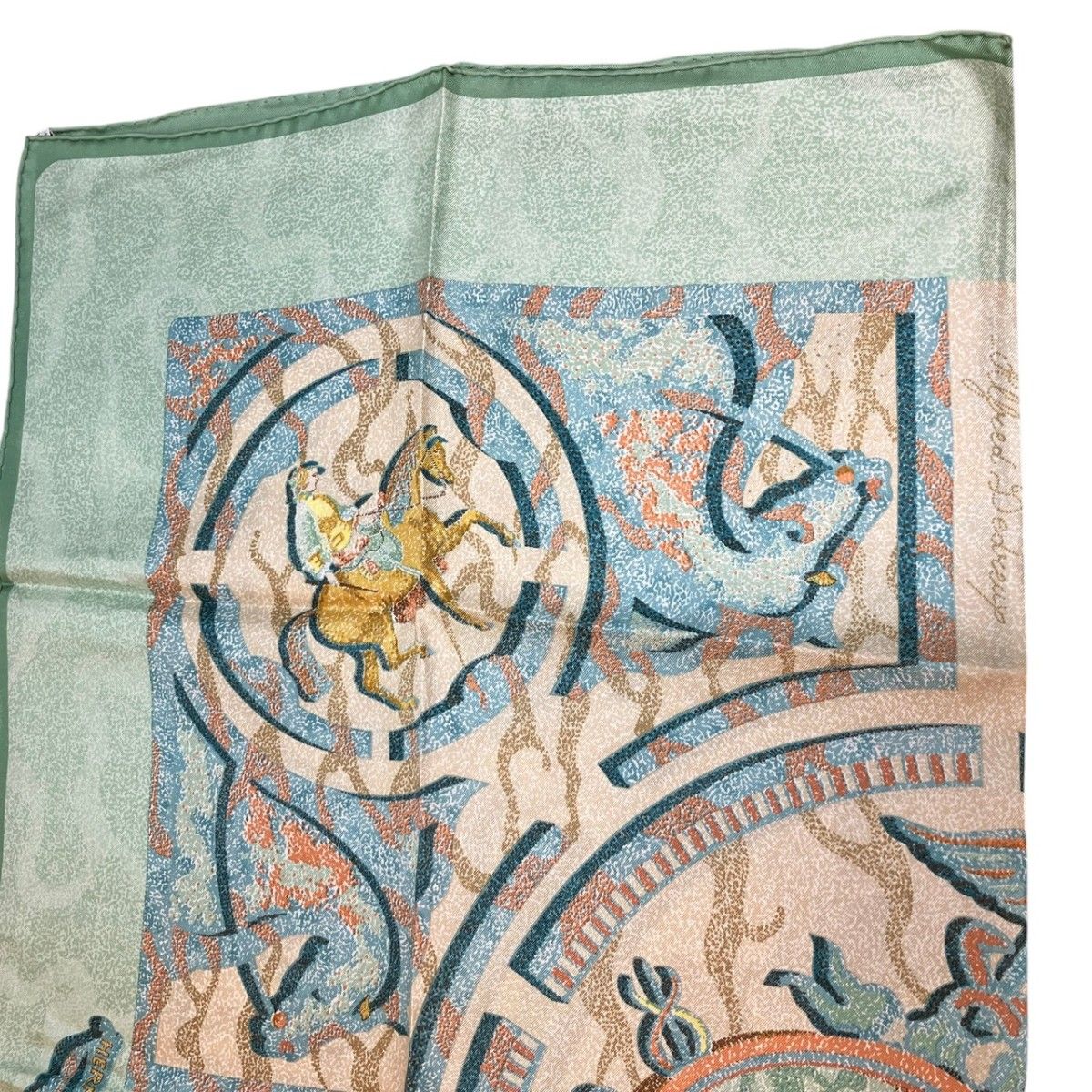 Hermes Carre 90 Peintre du Cheval Horse Painter Scarf Silk — view 7