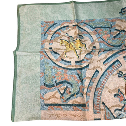 Hermes Carre 90 Peintre du Cheval Horse Painter Scarf Silk — view 6