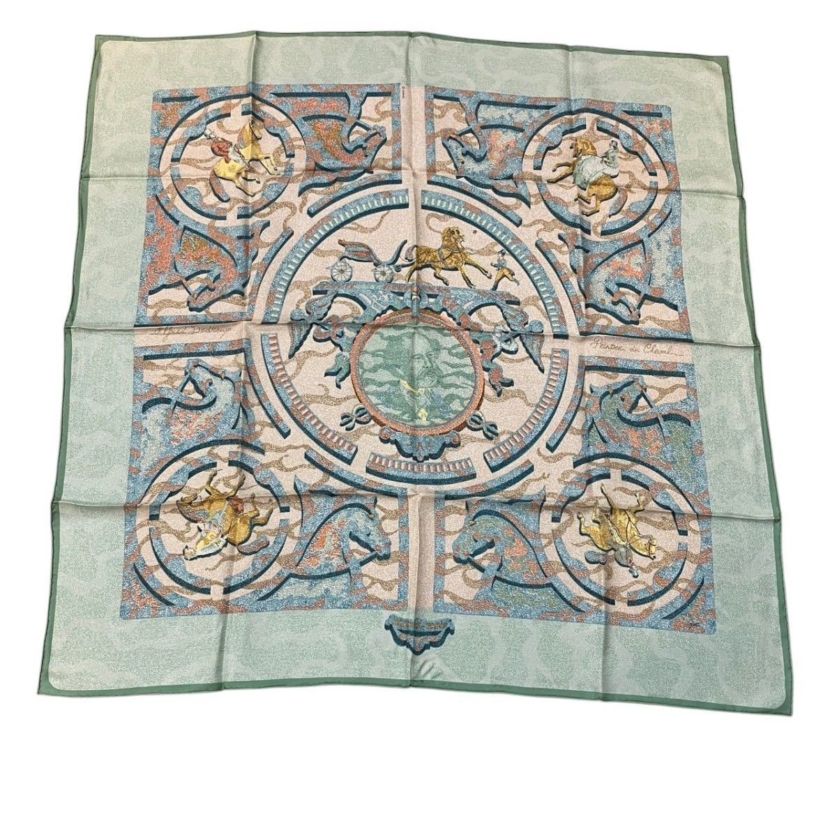 Hermes Carre 90 Peintre du Cheval Horse Painter Scarf Silk