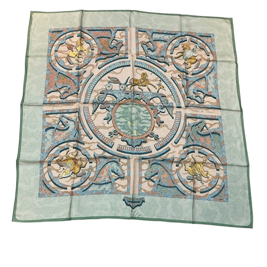 Hermes Carre 90 Peintre du Cheval Horse Painter Scarf Silk