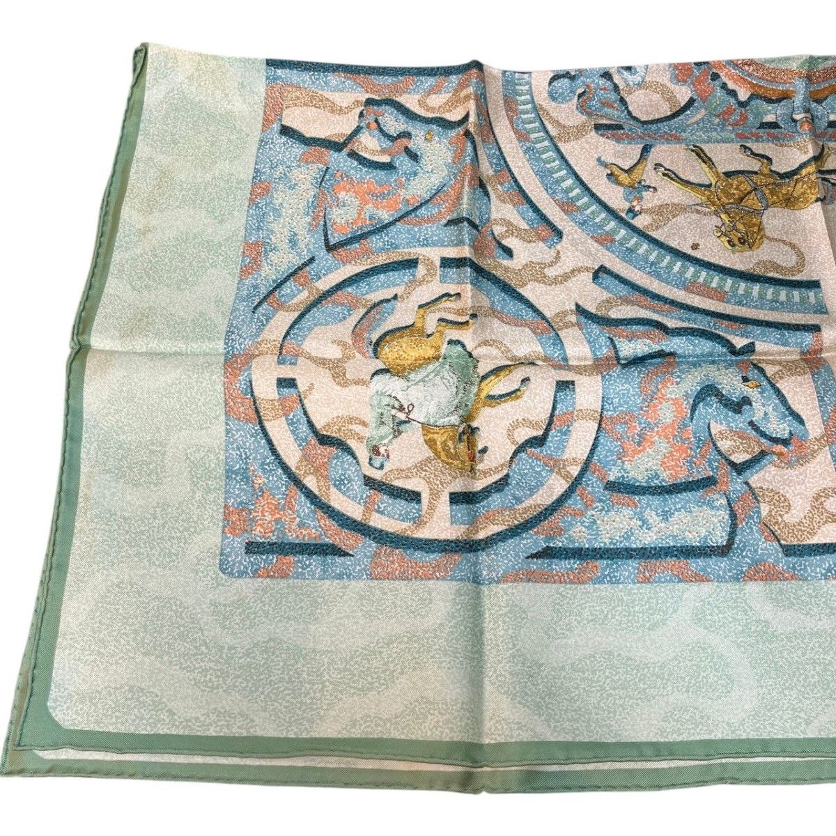 Hermes Carre 90 Peintre du Cheval Horse Painter Scarf Silk — view 8