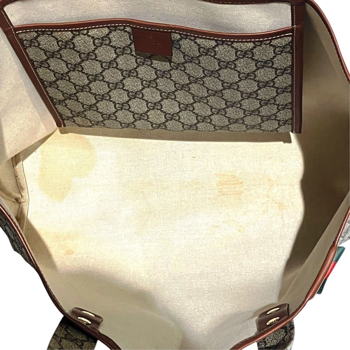 Gucci Sherry Line Tote GG Supreme x Leather — view 7