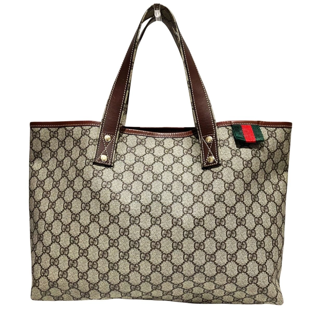 Gucci Sherry Line Tote GG Supreme x Leather