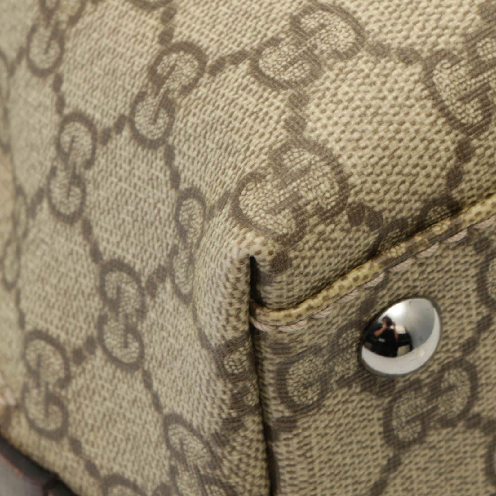 Gucci GG Supreme Handbag Beige Dark Brown — view 6