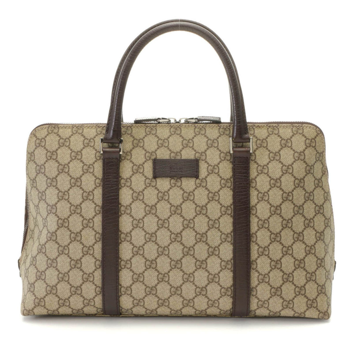 Gucci GG Supreme Handbag Beige Dark Brown